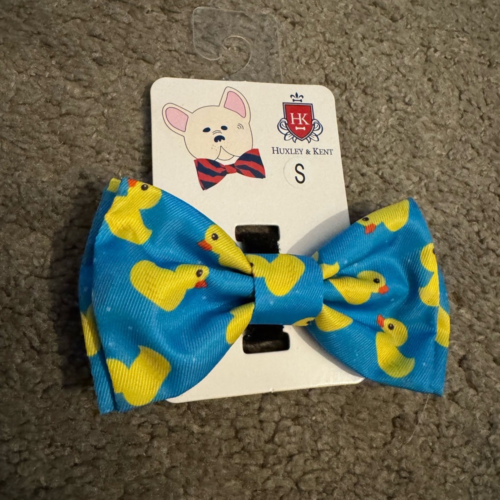 Blue Duck Dog Bow Tie